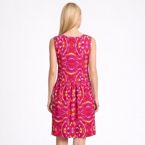 Jude Connally pink Sleeveless rachel Dress Size Small jude cloth ikat print - Picture 3 of 7